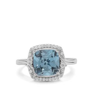 Versailles Topaz Ring with White Zircon in Sterling Silver 3.90cts