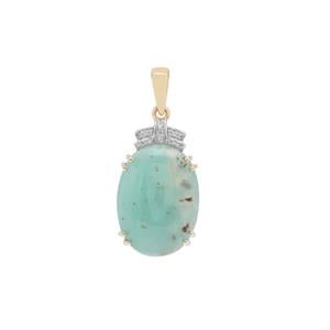 Aquaprase™ Pendant with White Zircon in 9K Gold 8.47cts