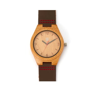  YouBamboo Watch with Leather Strap - Male