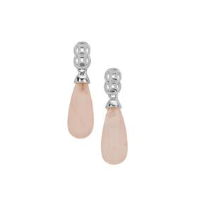 13.50ct Rose Quartz Sterling Silver Earrings 