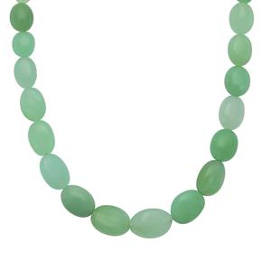  114.40ct Chrysoprase Sterling Silver Necklace