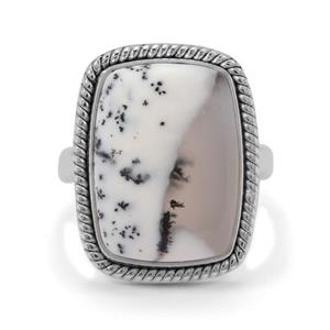 10.31ct Dendrite Sterling Silver Aryonna Ring