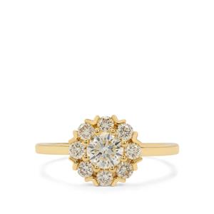 1ct Yellow Diamond 18K Gold Ring 