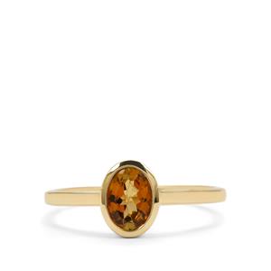 0.70ct Imperial Congo Tourmaline 9K Gold Ring 