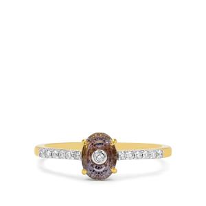 Lehrer TorusRing Montana Sapphire & Diamond 18K Gold Ring MTGW 0.80ct