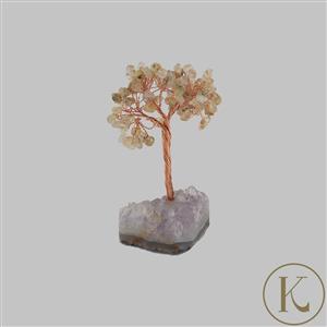 Kimbie Home Citrine Tree With Amethyst Base 1180cts