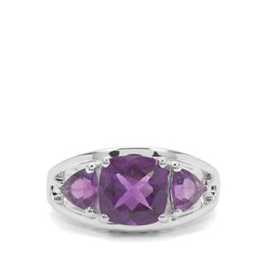 2.81ct Amethyst Sterling Silver Ring