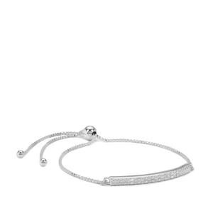 Diamonds Slider Bracelet in Sterling Silver 0.08ct