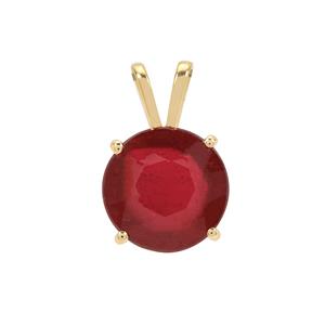 6.45cts Malagasy Ruby 9K Gold Pendant (F)