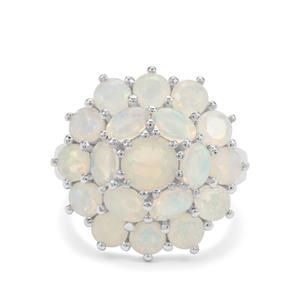  3.35ct Ethiopian Opal Sterling Silver Ring 