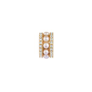 Kaori Cultured Pearl & White Topaz Sterling Silver Pendant