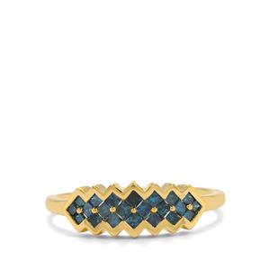 1/3ct Blue Diamonds 9K Gold Ring 