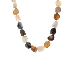 548.25cts Bobonong Botswana Agate Sterling Silver Necklace 