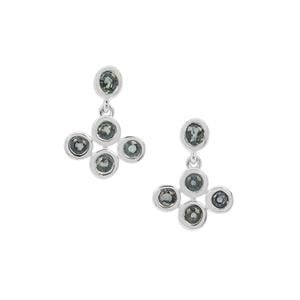 Natural Umba Sapphire Earrings in Sterling Silver 2.50cts
