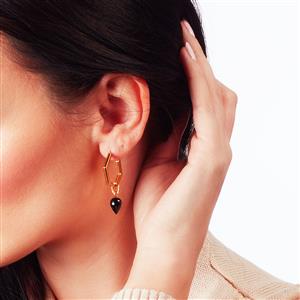 Molte Hex Hoop Earrings in Gold Plated Silver