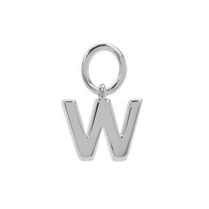 Molte W Letter Sterling Silver Charm