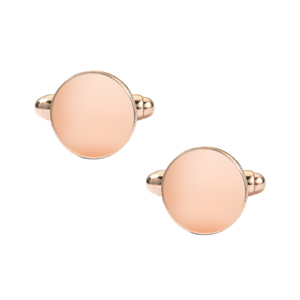 Cufflinks in Rose Gold Plated Sterling Silver With Satin Finish.