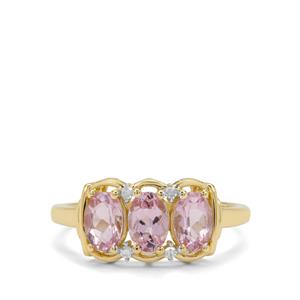 Cherry Blossom™ Morganite & Diamond 9K Gold Ring ATGW 1.20cts
