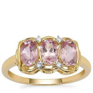 Cherry Blossom™ Morganite Ring with Diamond in 9K Gold 1.20cts