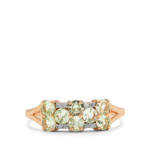Kijani Garnet & Diamond 9K Rose Gold Ring ATGW 1cts
