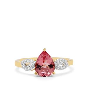 Cherry Blossom™ Morganite & Diamond 18K Gold Ring MTGW 1.40cts