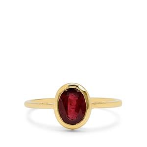  Nigerian Rubellite Ring in 9K Gold 1.30cts