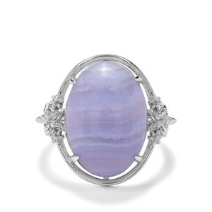 8.20ct White Agate Sterling Silver Ring | Gemporia