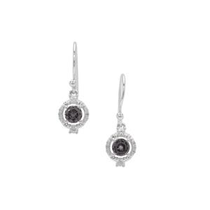 Mogok Silver Spinel & White Zircon Sterling Silver Earrings ATGW 1.21cts