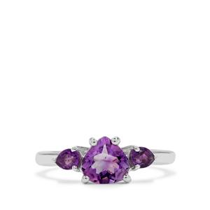 Moroccan & African Amethyst Sterling Silver Ring ATGW 1.35cts