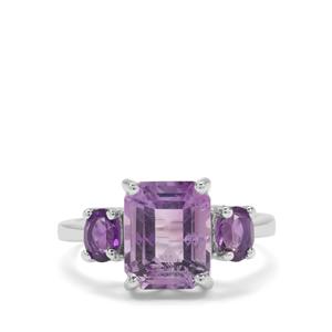 3.70ct Moroccan, African Amethyst Sterling Silver Ring
