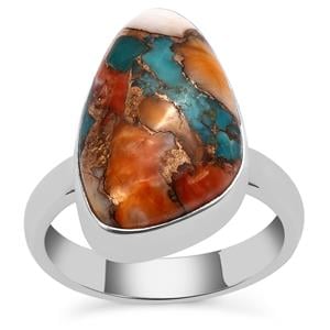 Oyster Turquoise Ring in Sterling Silver 9.54cts