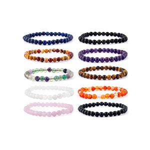 Multi Gemstone Set of 10 Stretchable Bracelets ATGW 531cts