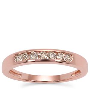 Champagne Argyle Diamond Ring in 9K Rose Gold 0.26ct