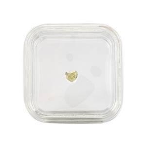 3/4ct SI Heart Cut Yellow Diamond (N)