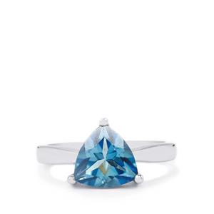 Santa Maria Topaz Ring in Sterling Silver 2.78cts