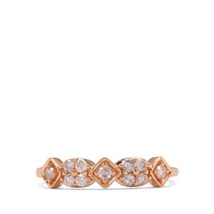 1/3ct Natural Pink Diamonds 9K Rose Gold Ring 