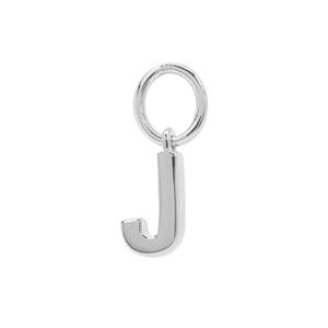 Molte J Letter Charm in Sterling Silver