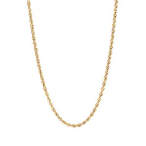 30" 9K Gold Altro Rope Necklace 6.60g