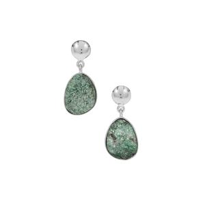 15ct Fuchsite Drusy Sterling Silver Aryonna Earrings 