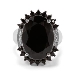 16.81ct Black Spinel Sterling Silver Ring