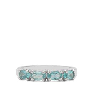1.23ct Madagascan Blue Apatite Sterling Silver Ring