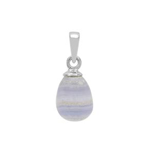 7ct Blue Lace Agate Sterling Silver Aryonna Pendant