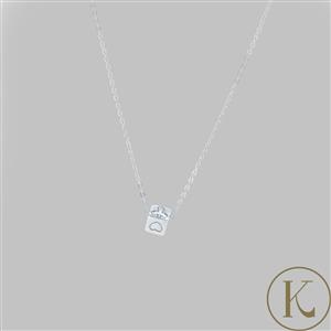 Kimbie Angel Cube Necklace With 18 Inch Chain