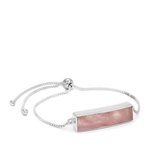 10.40ct Rose Quartz Sterling Silver Aryonna Slider Bracelet
