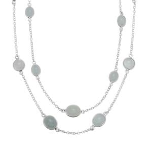 Aquamarine Necklace in Sterling Silver 22.44cts