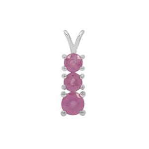 Ilakaka Hot Pink Sapphire Pendant in Sterling Silver 1.45cts