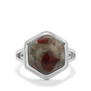 7.15ct Cherry Orchard Agate Sterling Silver Ring