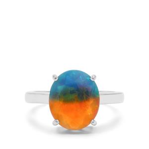 2cts Peacock Opal Sterling Silver Ring 