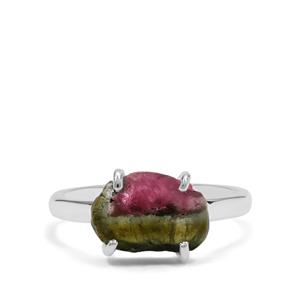 1.90ct Watermelon Tourmaline Sterling Silver Aryonna Ring