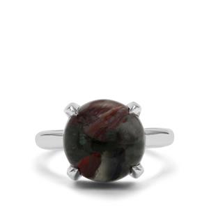 5.90ct Cherry Orchard Agate Sterling Silver Ring